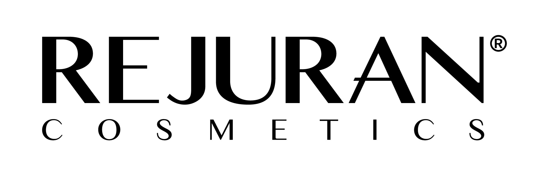 Black REJURAN COSMETICS logo with a registered trademark symbol.